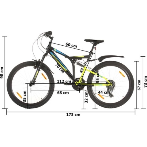 vidaXL-Mountainbike-21-versnellingen-26-inch-wielen-49-cm-zwart