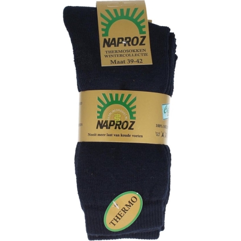 Naproz thermo sok zwart 35-38