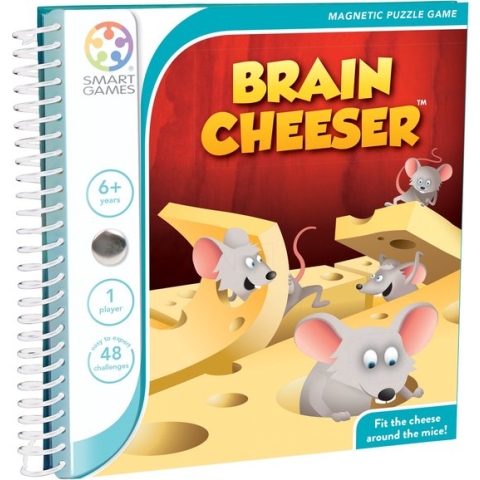 SmartGames - BrainCheeser - magnetisch reisspel - 48 opdrachten - hersenbreker - Kaas met muizen