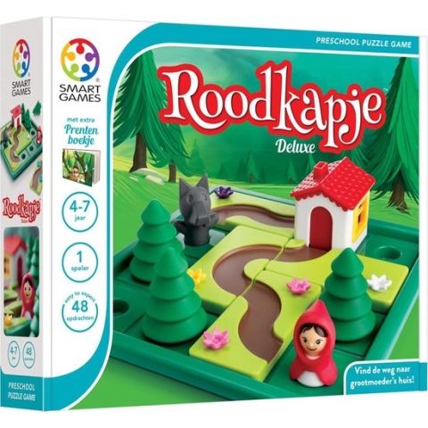 SmartGames - Roodkapje Deluxe - Kleuterspel - 48 puzzel opdrachten - met extra sprookjesboek