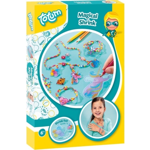 Totum Unicorn Magical Shrink Sieradenset krimpfolie & kraaltjes met unicorn bedel armbandjes maken