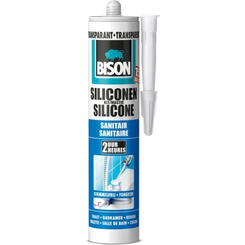 Bison Siliconenkit Sanitair Koker - Transparant - 310 ml