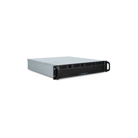 Inter-Tech 2U 2404L S-ATA Rack Zwart, Grijs