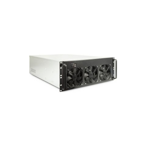 Inter-Tech 4F28 Rack Zwart, Zilver