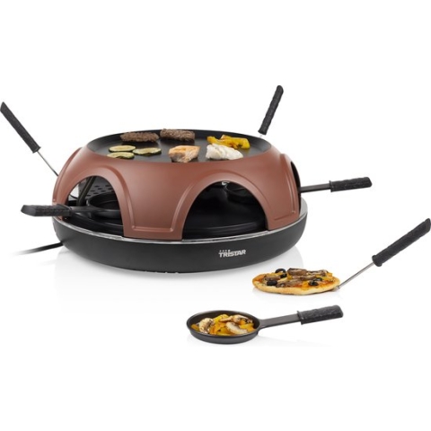 Tristar Gourmetstel en Pizzamaker PZ-9160 - Pizza Festa Gourmet - Geschikt voor 6 personen - 3 functies in 1: pizzamaker, gourmetset en bakplaat