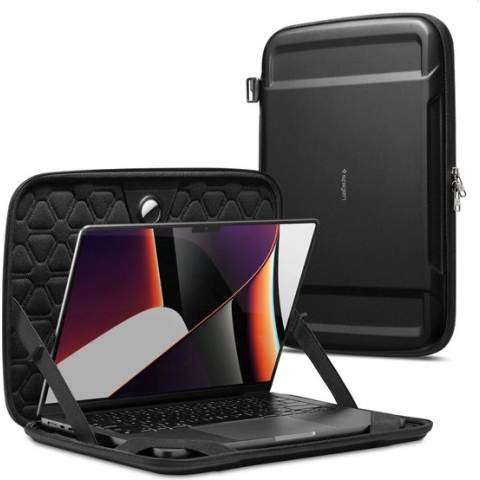 Spigen - Laptop 13/14 inch hoesje - Rugged Armor Pouch Pro - Zwart