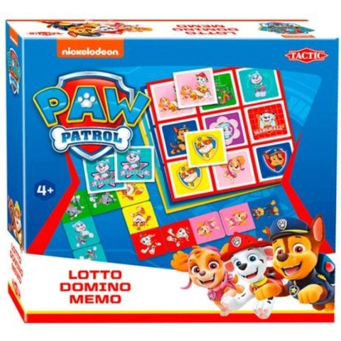 Tactic Paw Patrol 3-in-1 : Memo - Lotto - Domino