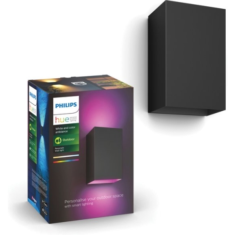 Philips Hue Resonate muurlamp - wit en gekleurd licht - zwart