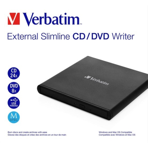 Verbatim MOBILE DVD REWRITER USB 2.0 lig