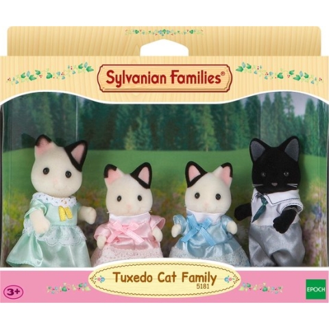 Sylvanian Families 5181 familie tuxedo kat-fluweelzachte speelfiguren