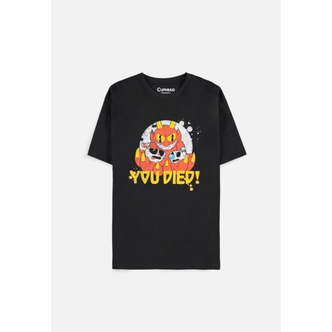 Cuphead - You Died Heren T-shirt - XL - Zwart
