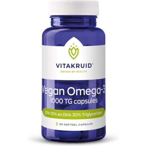 Vitakruid Omega 3 1000 Tryglyceriden 300DHA 100EPA 60 softgels