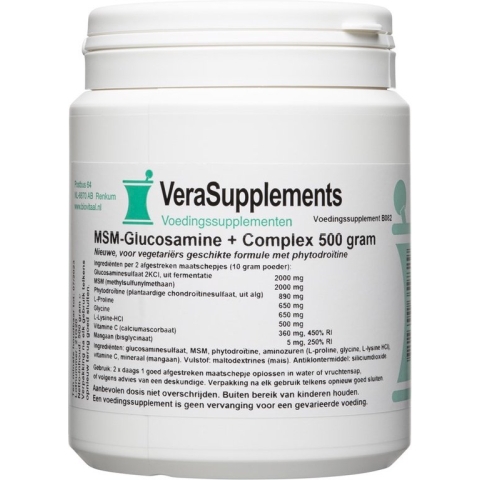 VeraSupplements MSM-Glucosamine+ Complex Poeder 500GR