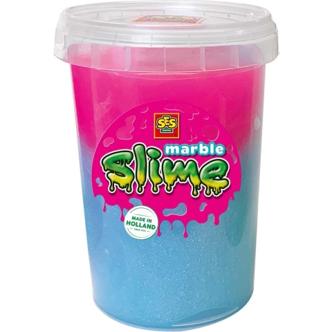SES - Marble slime - Blauw en roze slijm - goed uitwasbaar