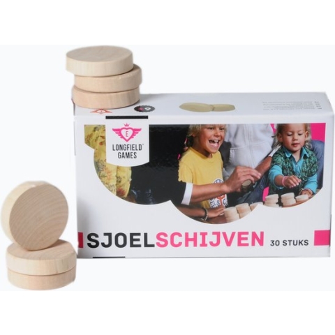 Set sjoelschijven groot, hol gedraaid - Diameter 52 mm