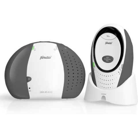 Alecto DBX-85 LIMITED - Full Eco DECT Babyfoon - Wit/Antraciet