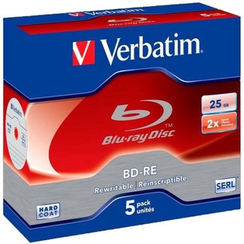 Verbatim BD-RE SL 25GB 2x JC WHITE BLUE SURFACE - Rohling