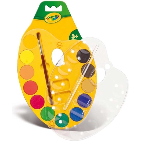 Crayola - Hobbypakket - Schilderspalet Waterverf - 12 Kleuren - Voor Kidneren