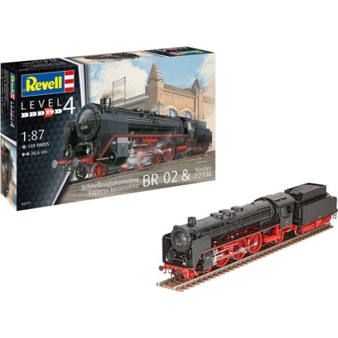 1:87 Revell 02171 Express locomotive BR 02 & Tender 2'2'T30 Plastic Modelbouwpakket