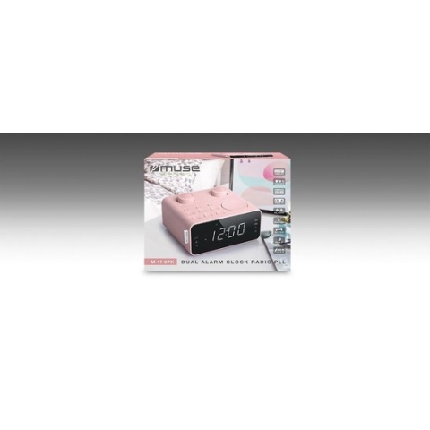 Muse M-17CPK - Digitale wekkerradio met groot display, roze