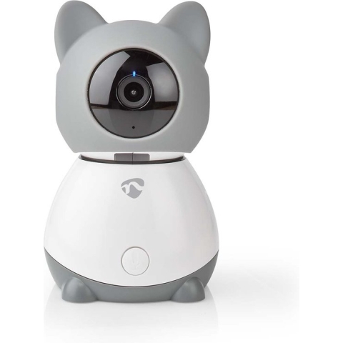 SmartLife Camera voor Binnen - Wi-Fi - Full HD 1080p - Pan tilt - Cloud Opslag (optioneel) / microSD (niet inbegrepen) - Met bewegingssensor - Nachtzicht - Grijs / Wit