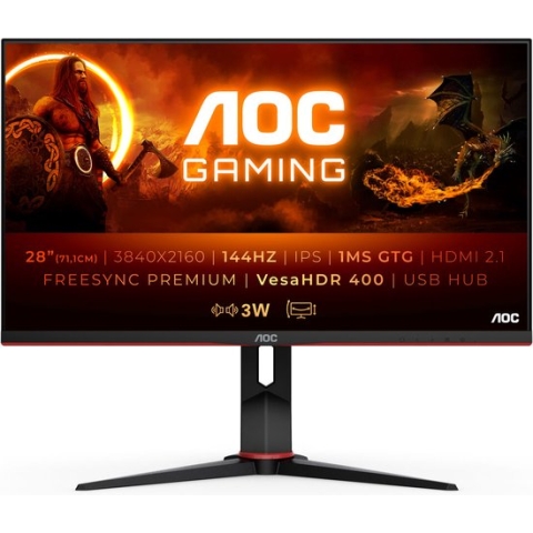 AOC G2 U28G2XU2 - 4K IPS 144Hz Gaming Monitor - 28 Inch