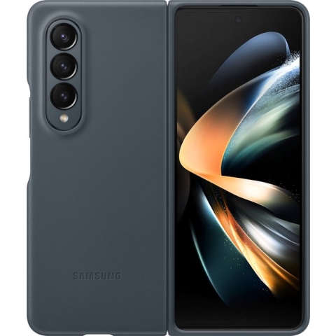 Samsung Leather Cover - Samsung Galaxy Z Fold4 - Graygreen