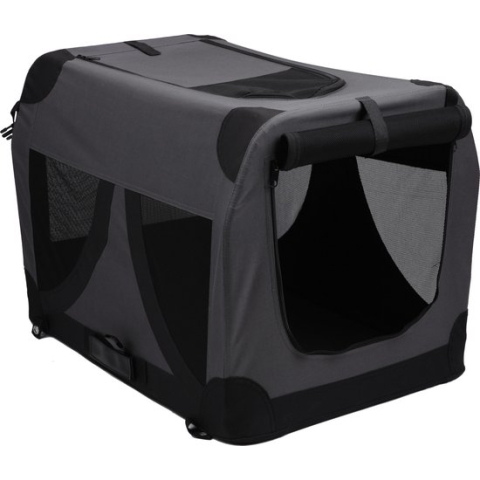 Adori Reis Bench Zwart - Hondenbench - 81x59x59 cm