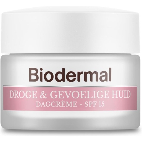 Biodermal Dagcrème Droge & gevoelige huid - 50ml - Hydrateert en herstelt