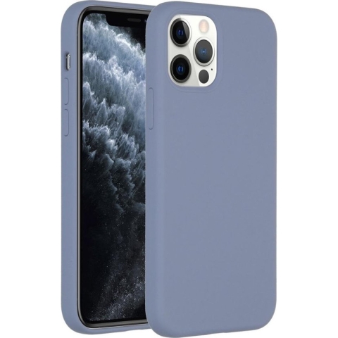 Accezz Hoesje Geschikt voor iPhone 12 Pro / 12 Hoesje Siliconen - Accezz Liquid Silicone Backcover - Lavendel