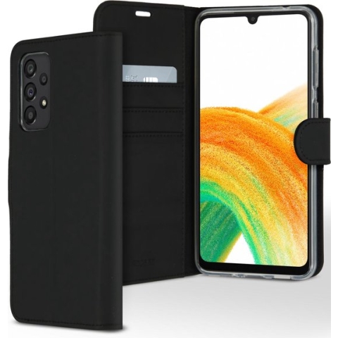 Accezz Hoesje Geschikt voor Samsung Galaxy A33 Hoesje Met Pasjeshouder - Accezz Wallet Softcase Bookcase - Zwart