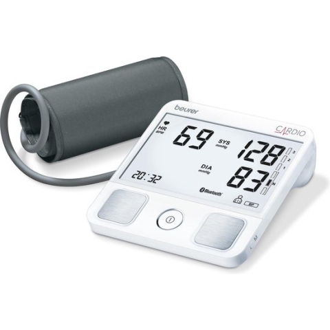 Beurer BM 93 Cardio ECG Bloeddrukmeter bovenarm - ECG-functie - Bluetooth® - HealthManager Pro app - BM 93 cardio - Rapport voor dokter - Onregelmatige hartslag - Risico-indicator - 5 Jaar garantie