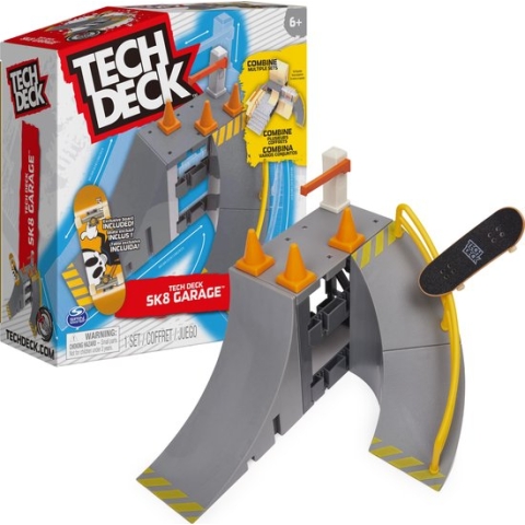 Tech Deck X-Connect Park Creator Sk8 Garage - Aanpasbare en bouwbare ramp met uniek vingerskateboard