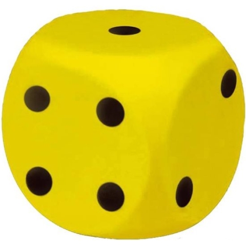 Atabiano - Dobbelsteen - Foam - Geel - 15cm