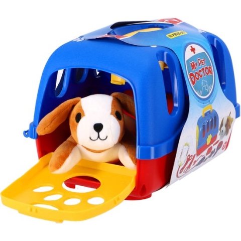 Dierenartskoffer met Honden Knuffel 10-delig