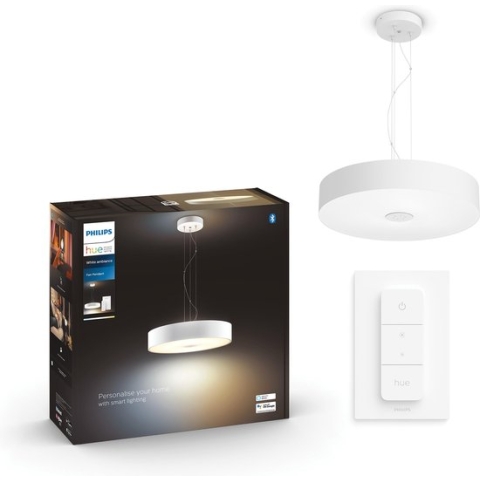 Philips Hue Fair hanglamp - warm tot koelwit licht - wit - 1 dimmer switch