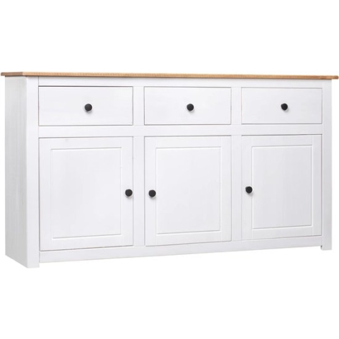 vidaXL-Dressoir-Panama-Range-135x40x80-cm-massief-grenenhout-wit