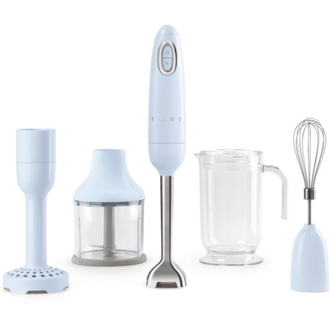 SMEG HBF22PBEU - Staafmixer - Pastelblauw - 700W - Met accessoires