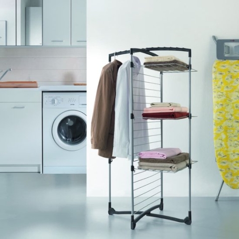 Tomado Metaltex - Fortino 3 Droogrek - 25 meter drooglengte - Ook voor kledinghangers - Half geopend te gebruiken