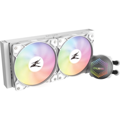 Zalman ALPHA28 (White), CPU Liquid Cooler 280mm Radiator (2 x 140 mm Fan), ARGB pump, Dual Blade Pump, Intel : LGA 2066/2011-V3/2011/1700/1200/115X