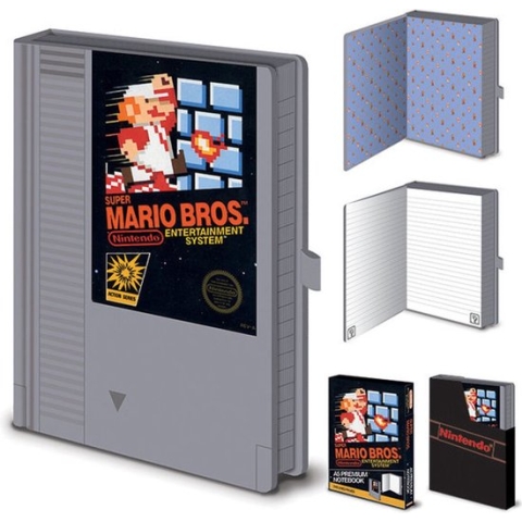 Super Mario Bros Cartridge A5 Premium Notebook