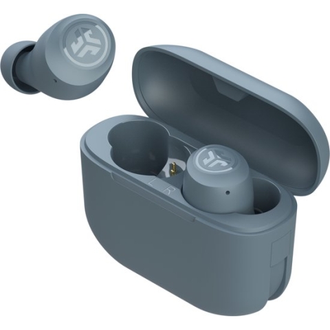 JLab Go Air POP Draadloze Oordopjes - oortjes draadloos - 32 uur Speeltijd - EQ Geluidsinstellingen - Bluetooth 5.1 - Oplaadcase met ingebouwde Oplaadkabel – Ijzerblauw