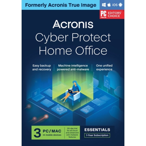 Acronis Cyber Protect Home Office Essentials - 3 Gebruikers / 1 Jaar - Windows/MAC