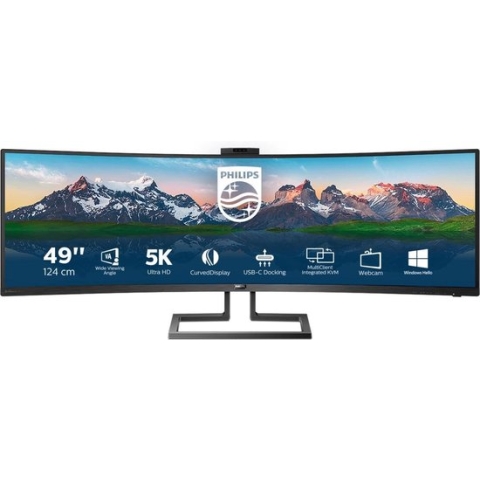 Philips 499P9H - UltraWide Dual QHD Curved USB-C VA Monitor - 49 inch