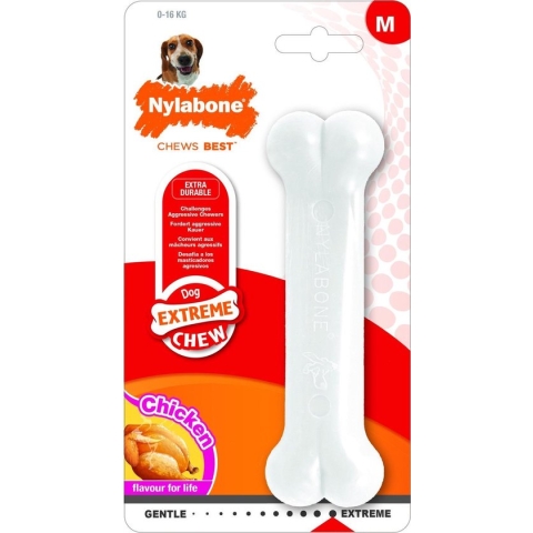 Nylabone Harde Bijters Kluif - Kip - Voor Honden tot 15 kg