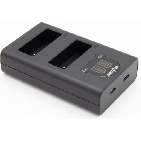 ChiliPower Panasonic DMW-BLG10 dubbellader voor 2 camera accu's (tegelijk)