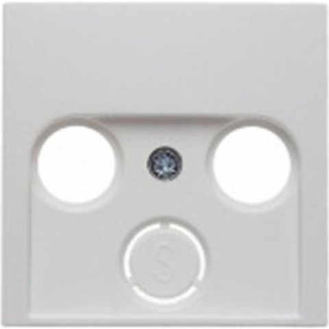 Berker S.1 centraalplaat voor coax wit