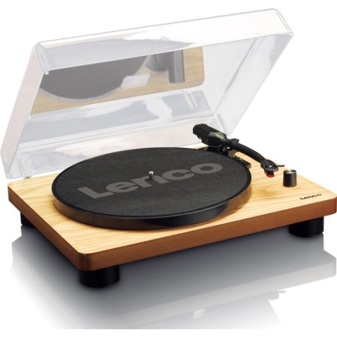Lenco LS-50WD - Platenspeler met ingebouwde Speakers - USB Encoding - Extra Naald - Hout