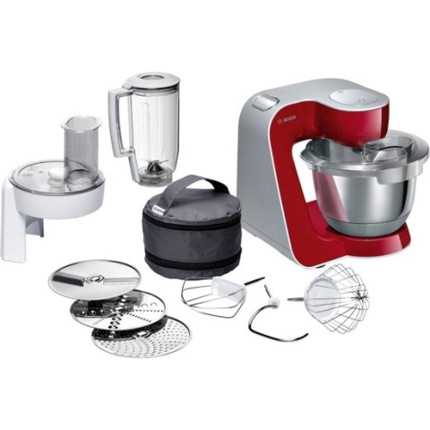 Bosch MUM5 - MUM5X720 - Keukenmachine - 1000W - 3,9L - Met Weegschaal en Timer - Rood