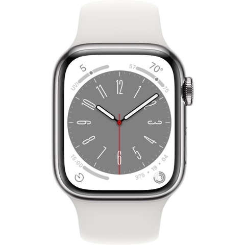Apple Watch Series 8 - 4G - 41mm - Zilver Roestvrijstaal